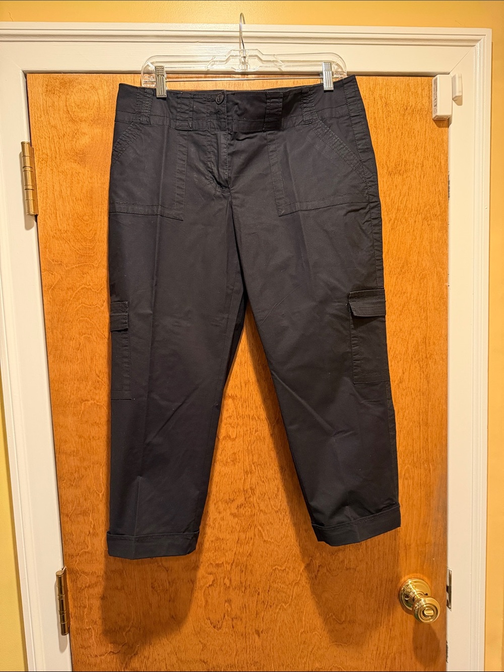 Kenneth Cole Navy Cropped Cargo Pants